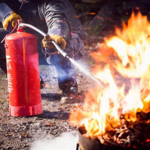 Fire extinguisher refill service for maintaining safety compliance